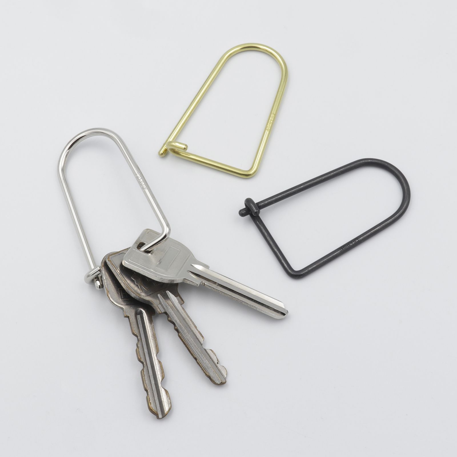 「SINGLE LINE KEYRING」キーリング シルバー