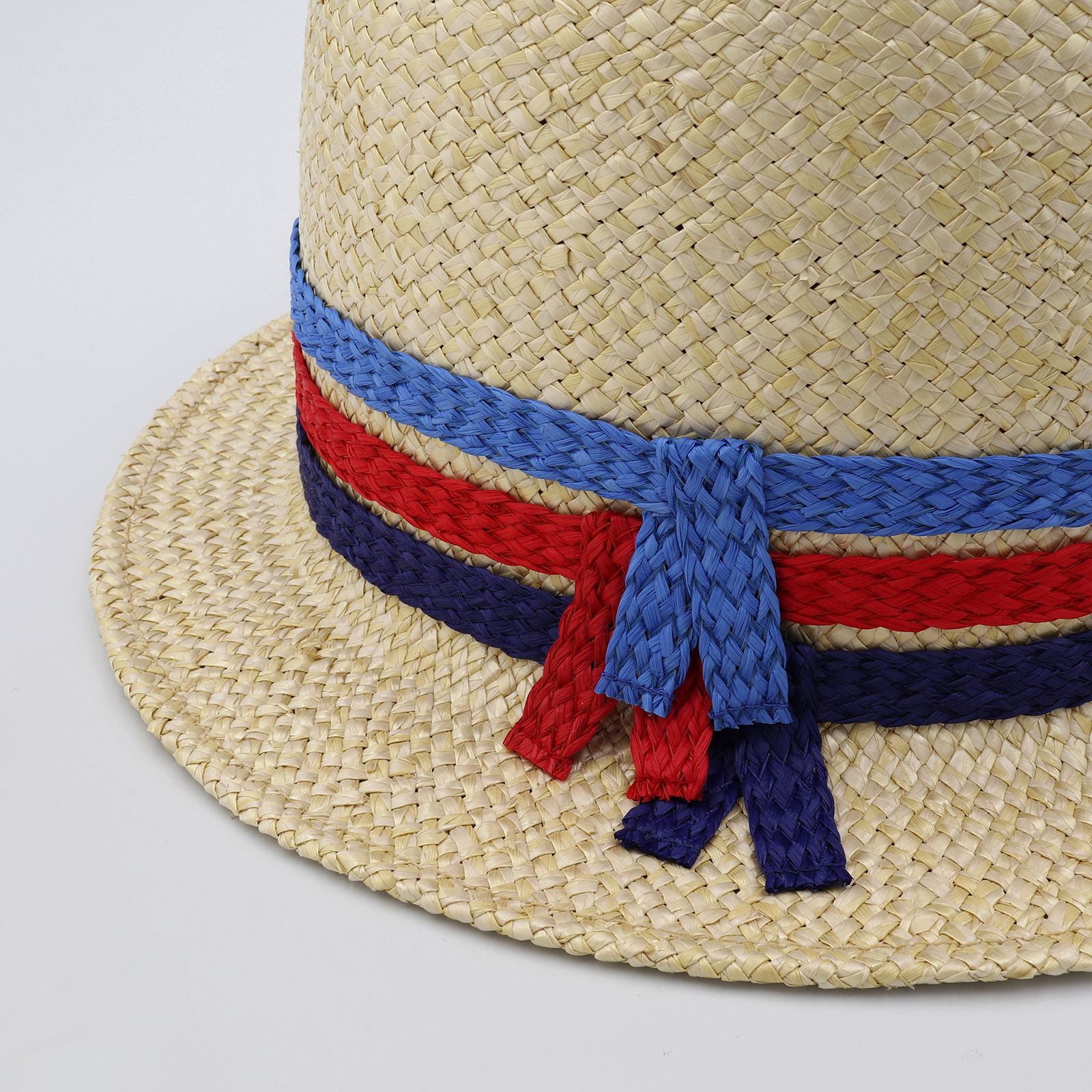 【送料無料対象外】マリンカラーストローハット ナチュラル