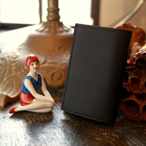「straccio superiore」ミニ財布 ブラック