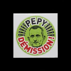 「PEPY DEMISSION」ヴィンテージステッカー ヨーロッパ