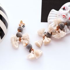 「SON 段々」イヤリング モノトーン【collection de couleurs de sachikoism】