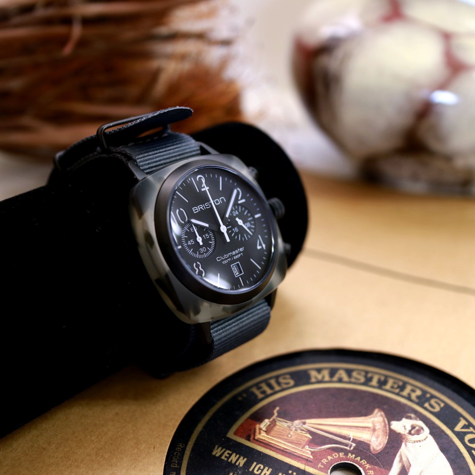 BRISTON - 「CLUBMASTER CLASSIC」 CHRONOGRAPH BLACK MATT WATCH 【BRISTON】 |  corne/コルネ