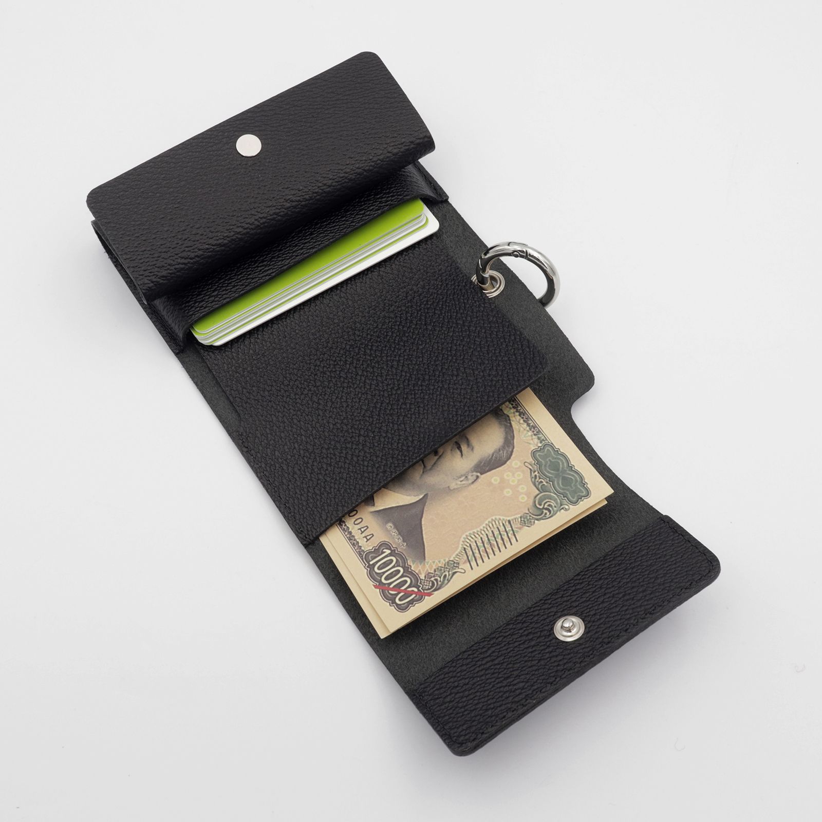 「単純化」三つ折り財布 銀スリ