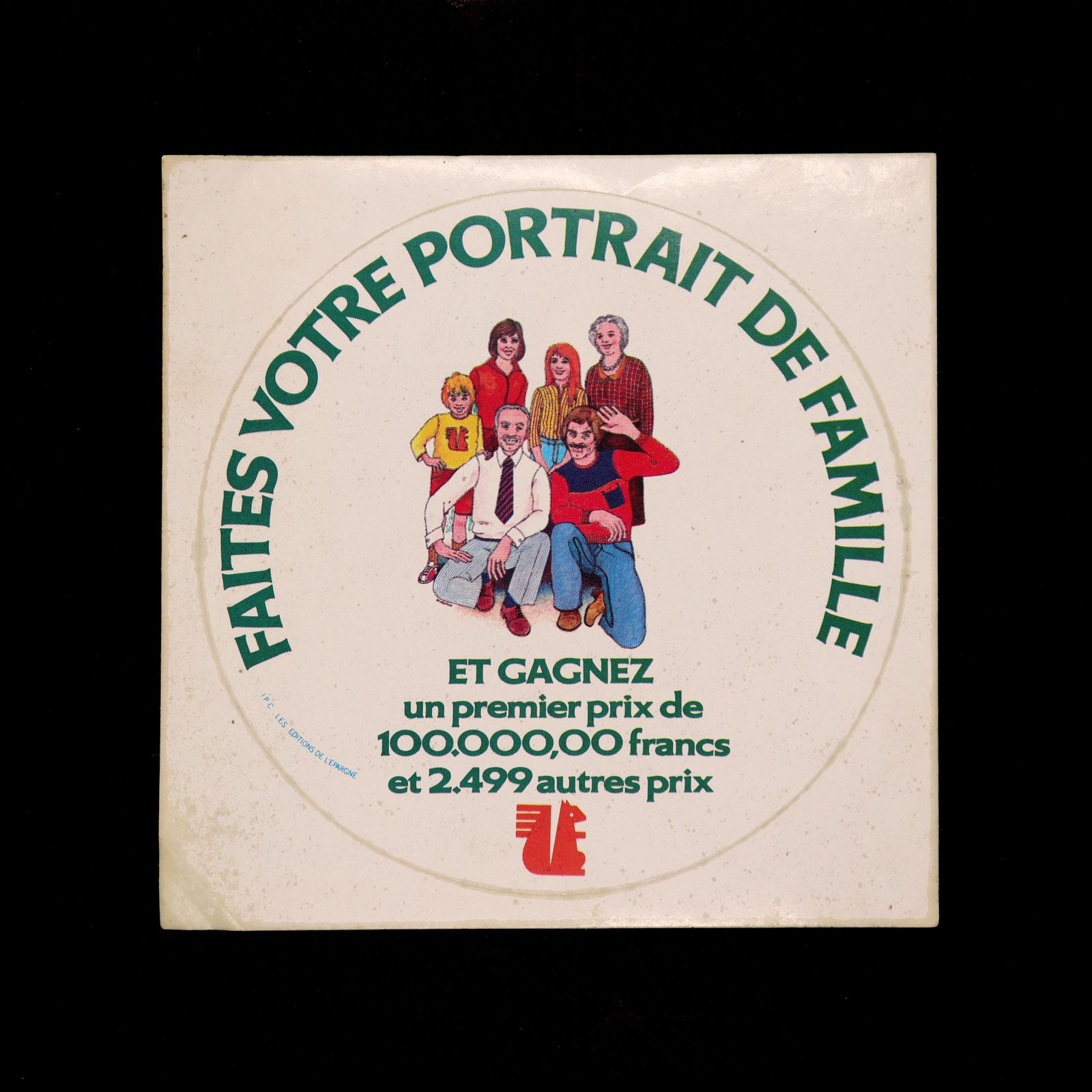FAITES VOTRE PORTRAIT DE FAMILLE ヴィンテージステッカー フランス