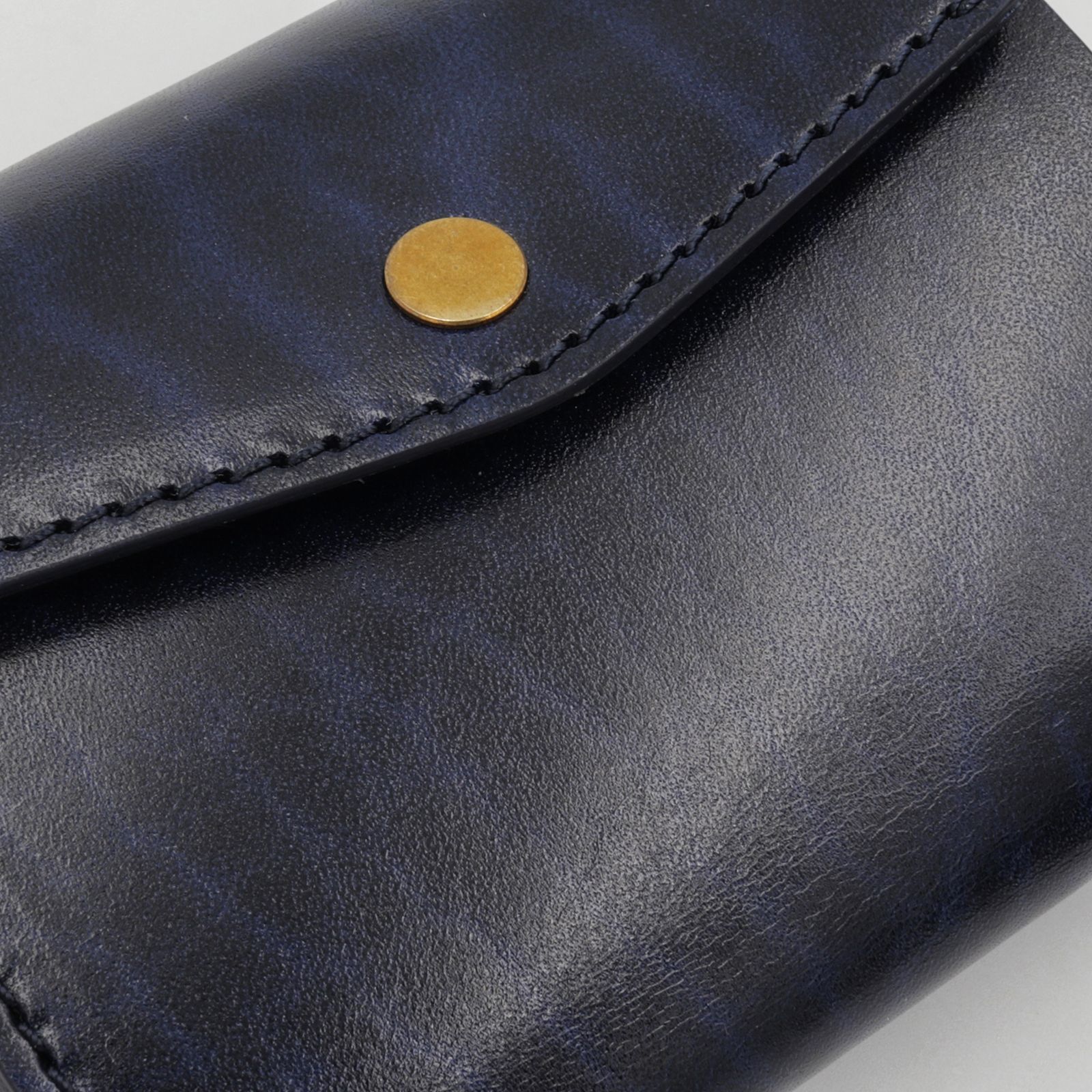 「三つ折りミニ財布PALUMO Rugato」blue