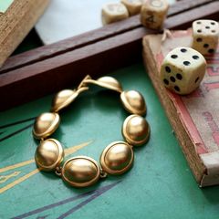 「マットゴールドカボション」ブレスレット ヨーロッパ