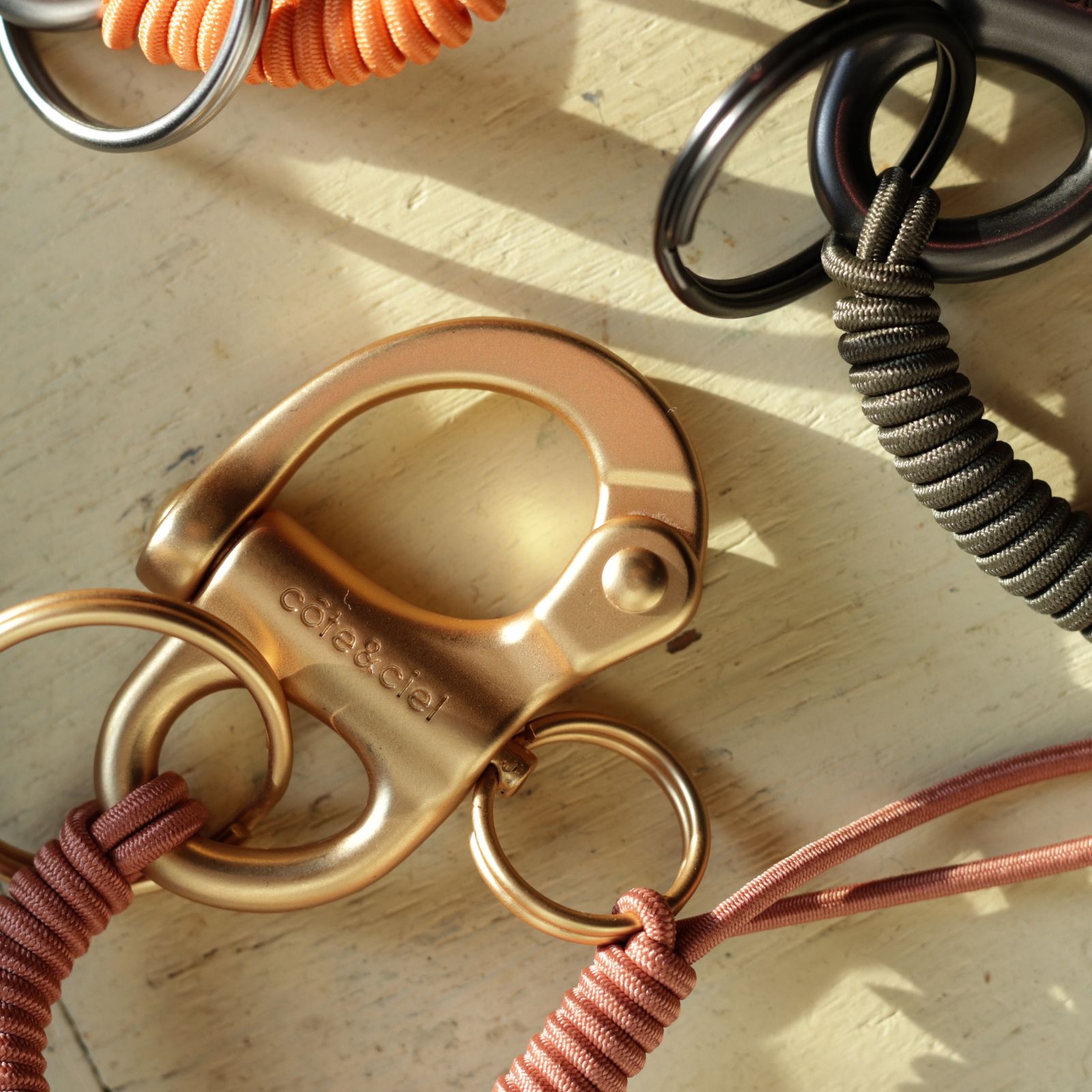 「LetGo Petits」キーリング テラコッタ×ゴールド