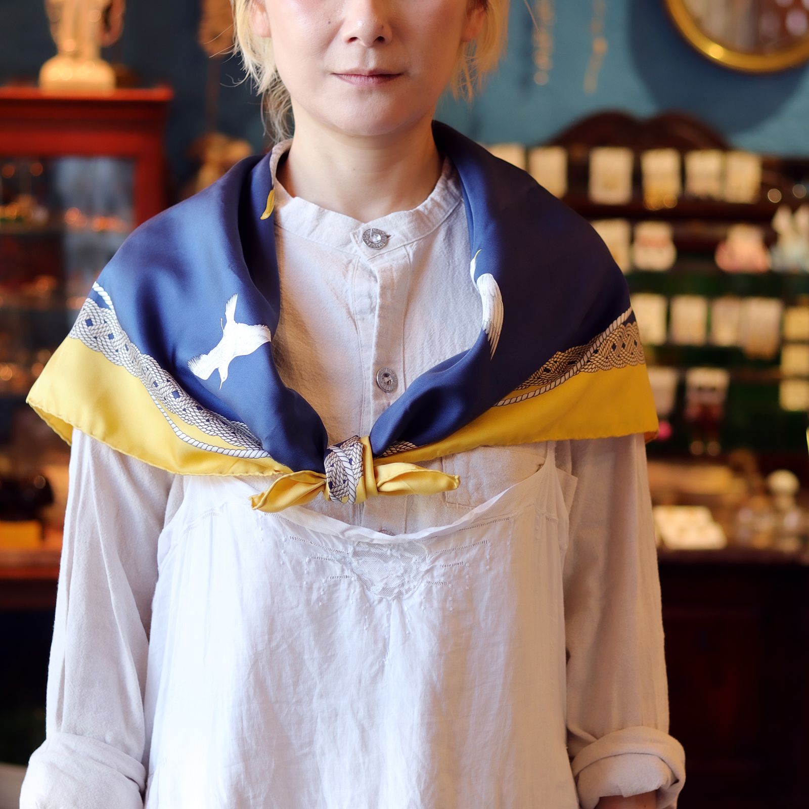 「シーガルホライゾン」ヴィンテージスカーフ GUCCI イタリア