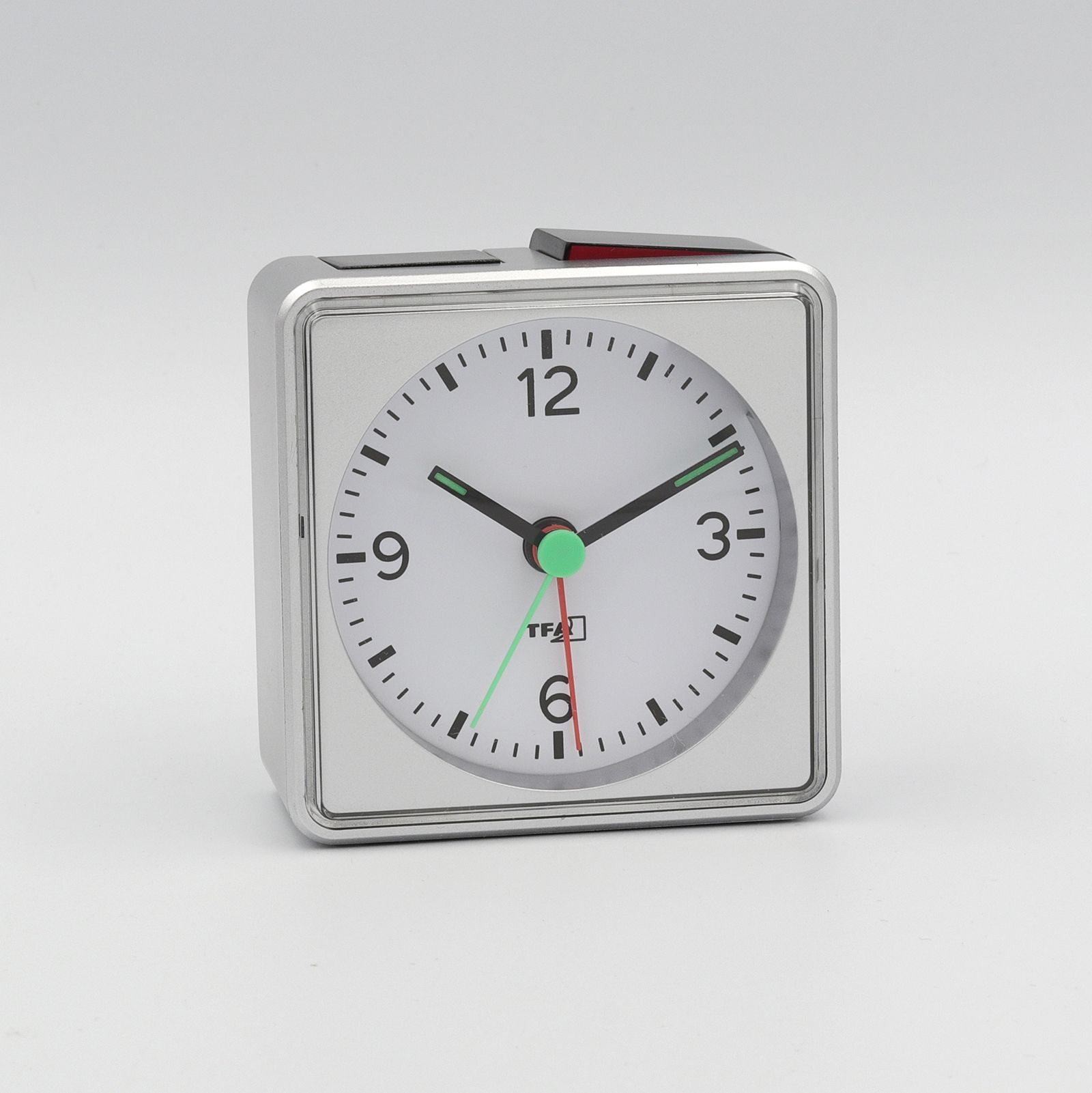 「Analogue alarm clock Push Wecker」アラームクロック SILVER TFA ドイツ