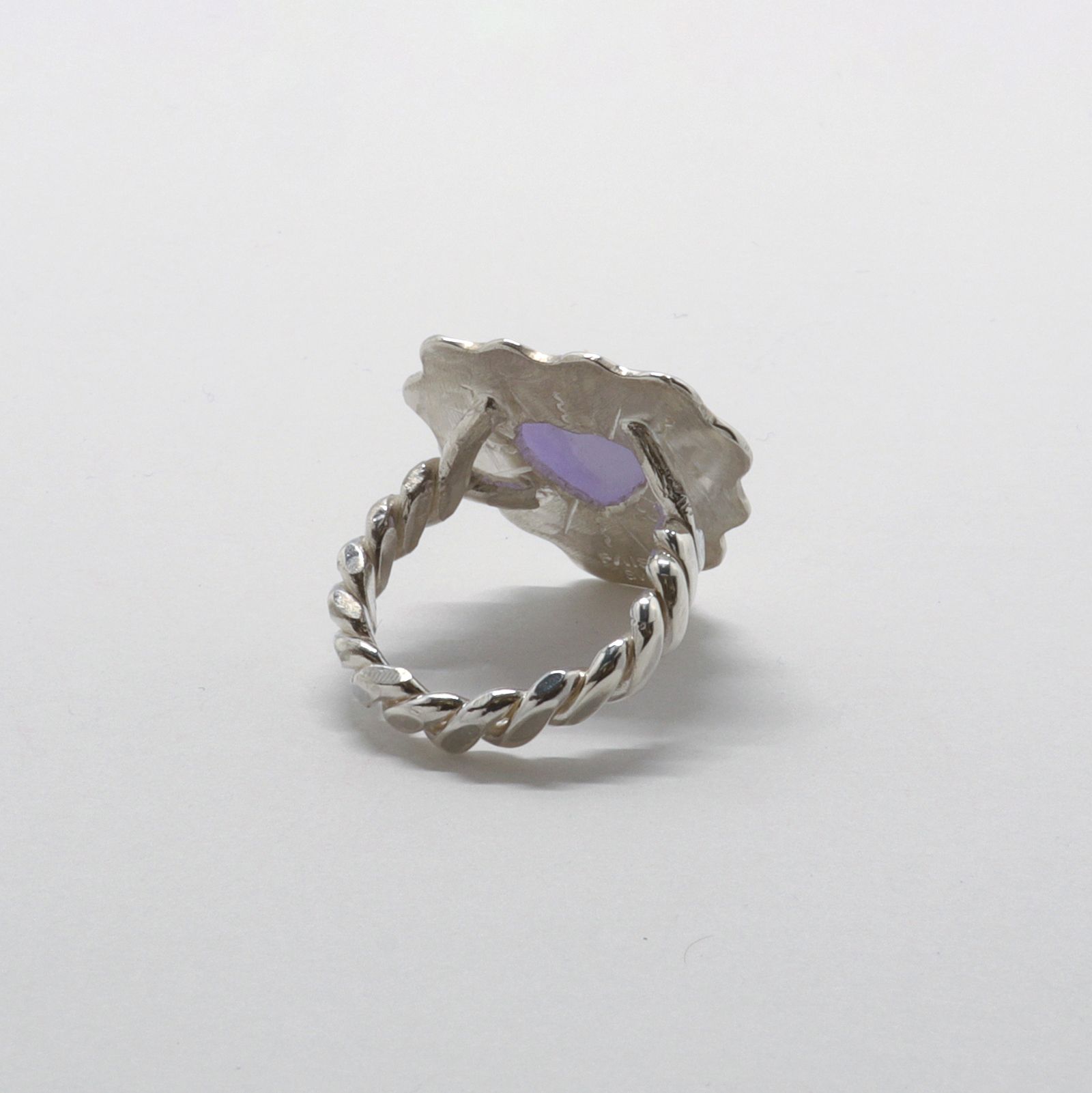「Lavender Jade Heart Ring」リング