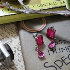「スクエア＆ドロップ」ピアス フランス