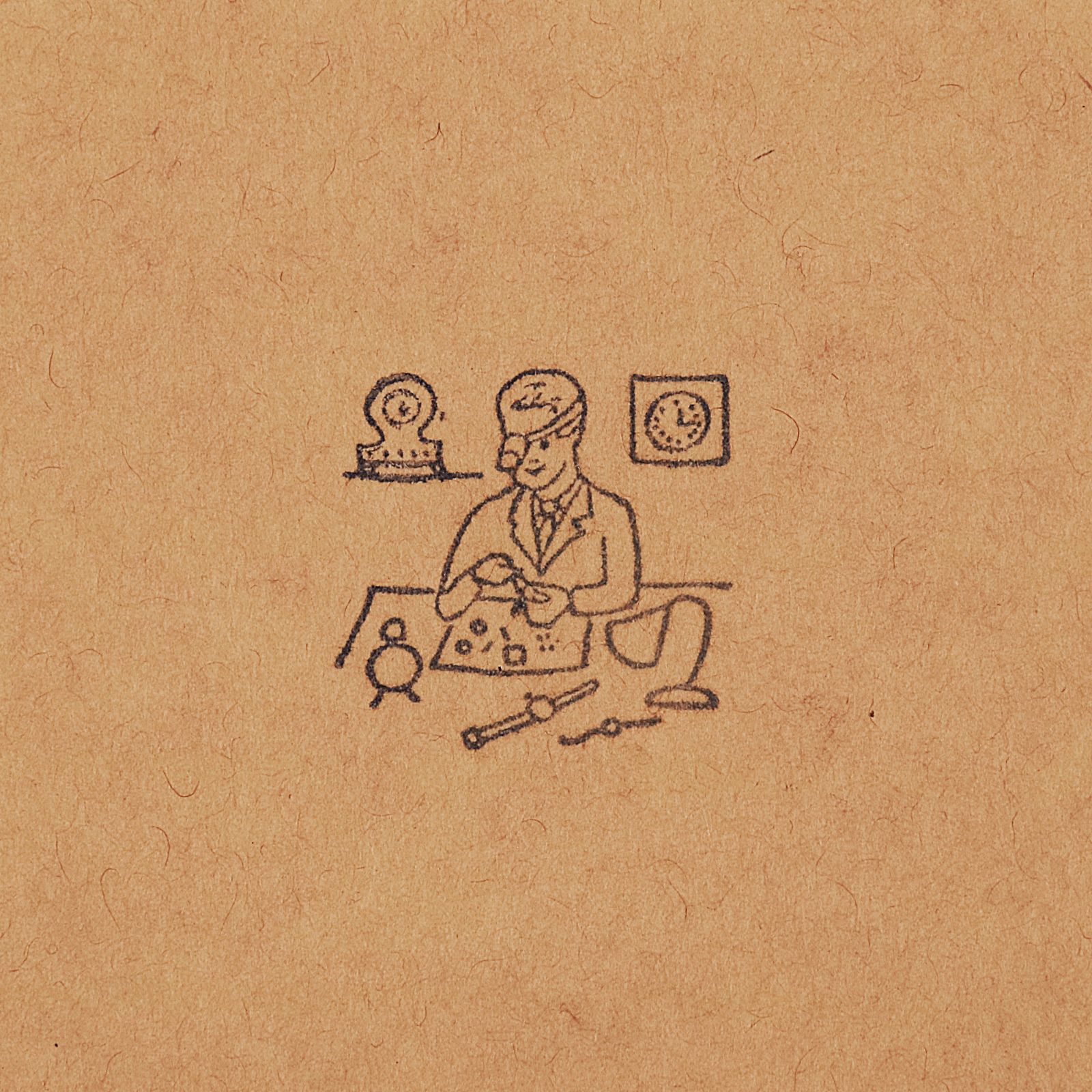 「時計職人」 ヴィンテージスタンプ フランス50s FERNAND NATHAN