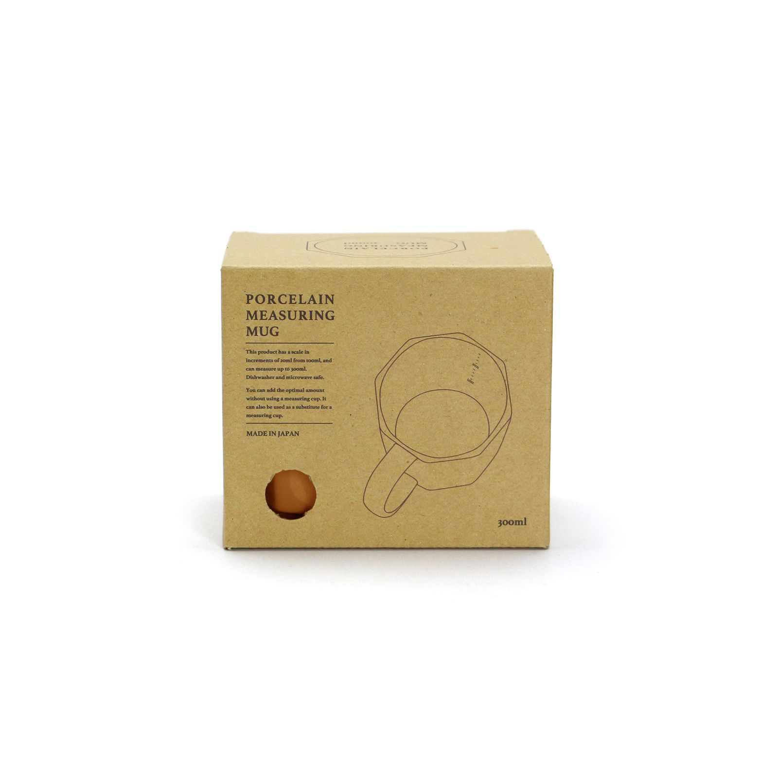 PORCELAIN MEASURING MUG "Light Brown"