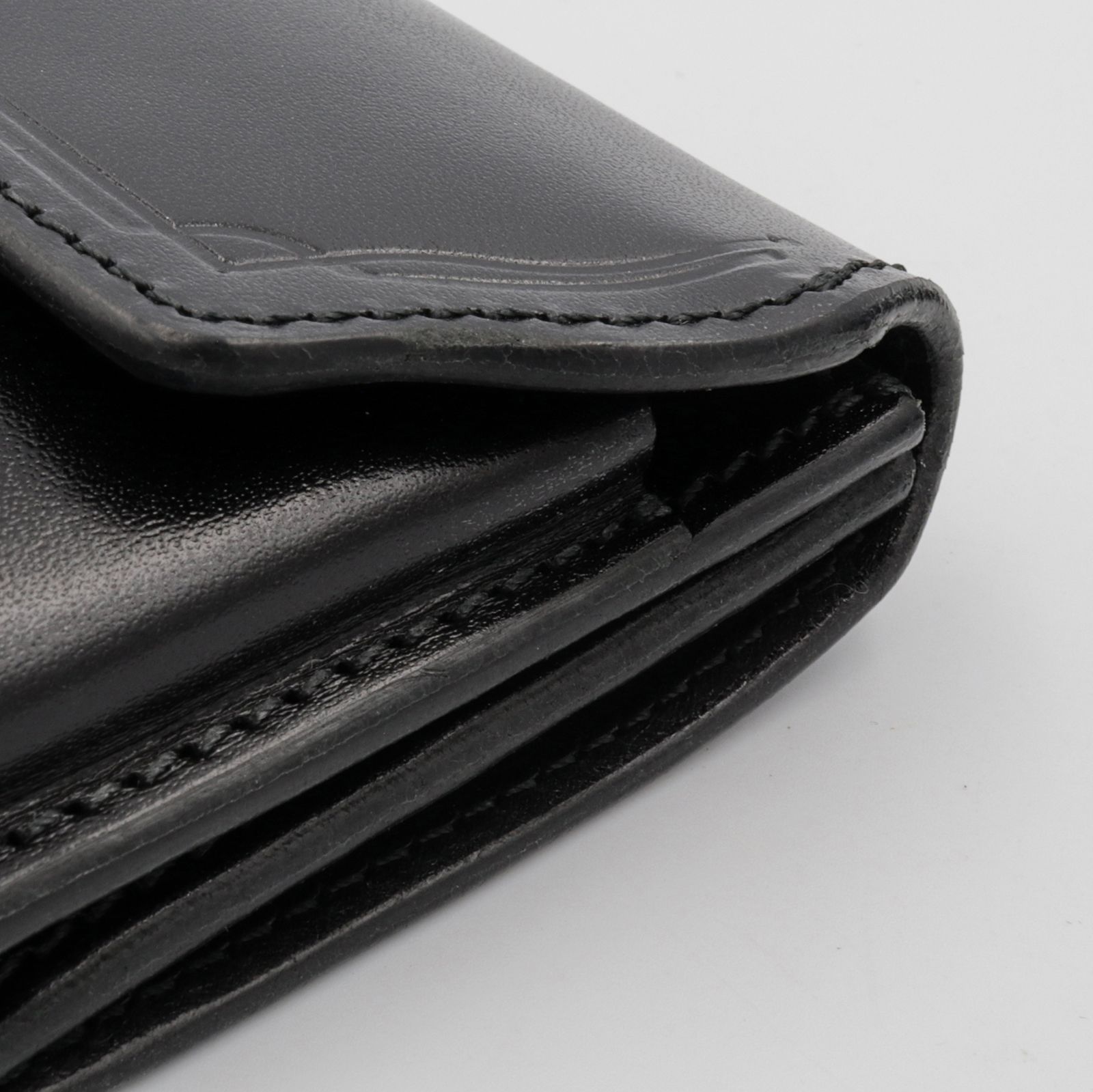 【Dual】ギャルソンコンパクトウォレット サドルプルアップ  ブラック