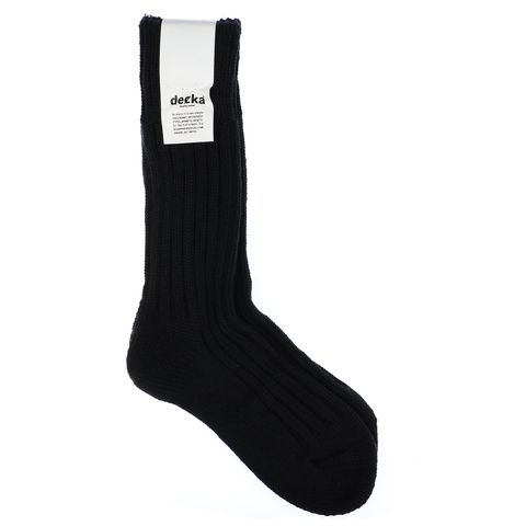 Cased Heavyweight Plain Socks ブラック 靴下