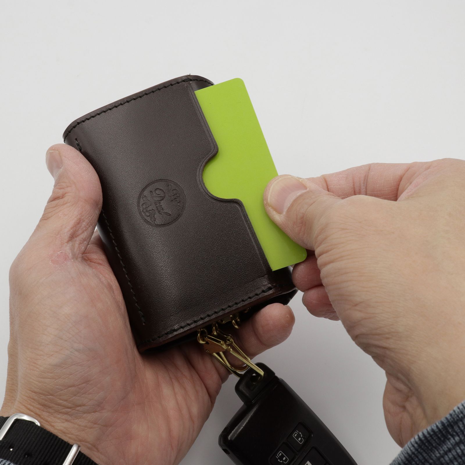 【Dual】コイン＆キーケース サドルプルアップ ブラック