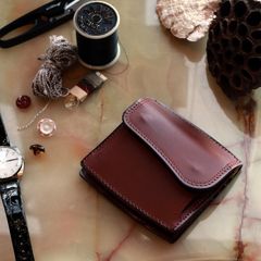 「SLATE」 マネークリップ式コンパクトウォレット レディッシュブラウン