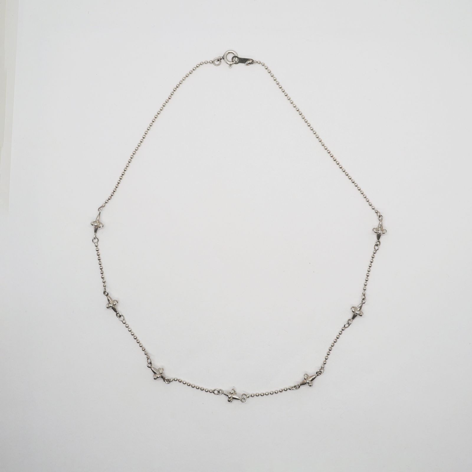 「フローラルボールチェーン」ネックレス ヨーロッパ silver925