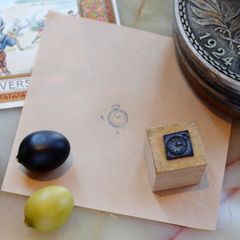 「ミニ時計」ヴィンテージスタンプ フランス 1940s
