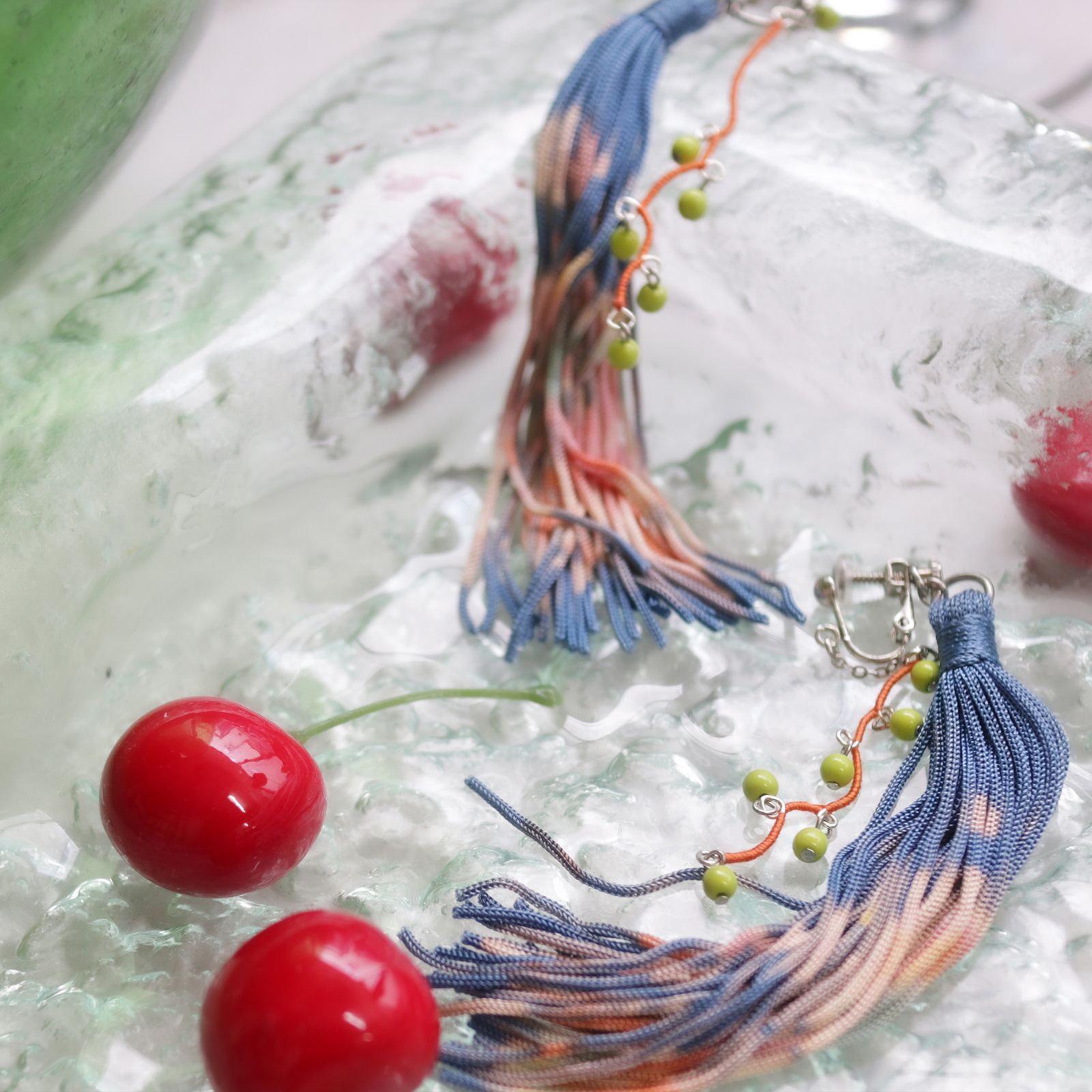 「Fete de l'eau TEO 水中花」イヤリング