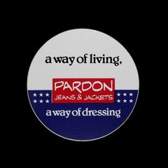 「PARDON JEANS & JACKETS」ヴィンテージステッカー ヨーロッパ