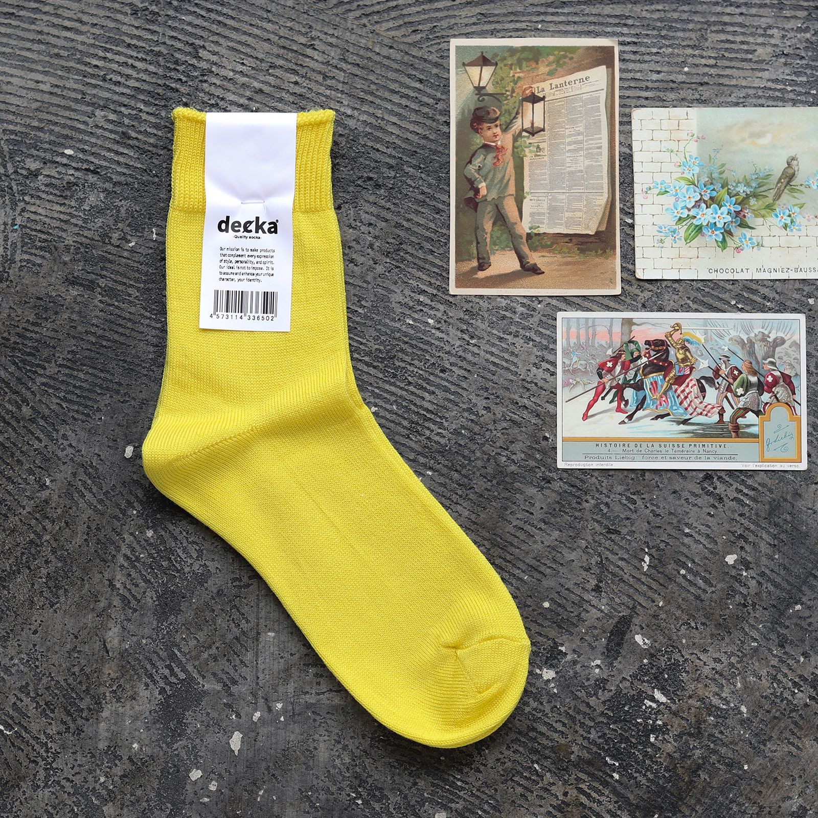 Mercerized Socks GIZA イエロー 靴下