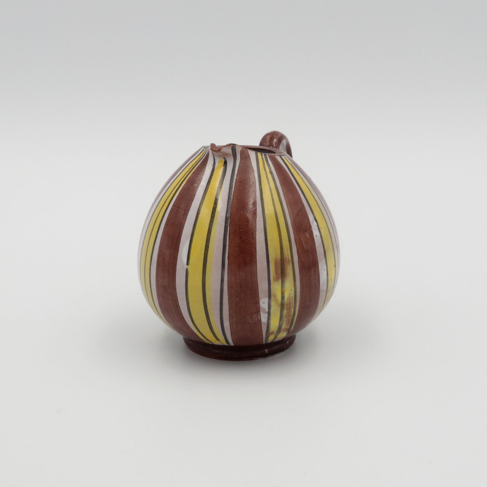 ピッチャー型ストライプ花器  ドイツ 1950-60s