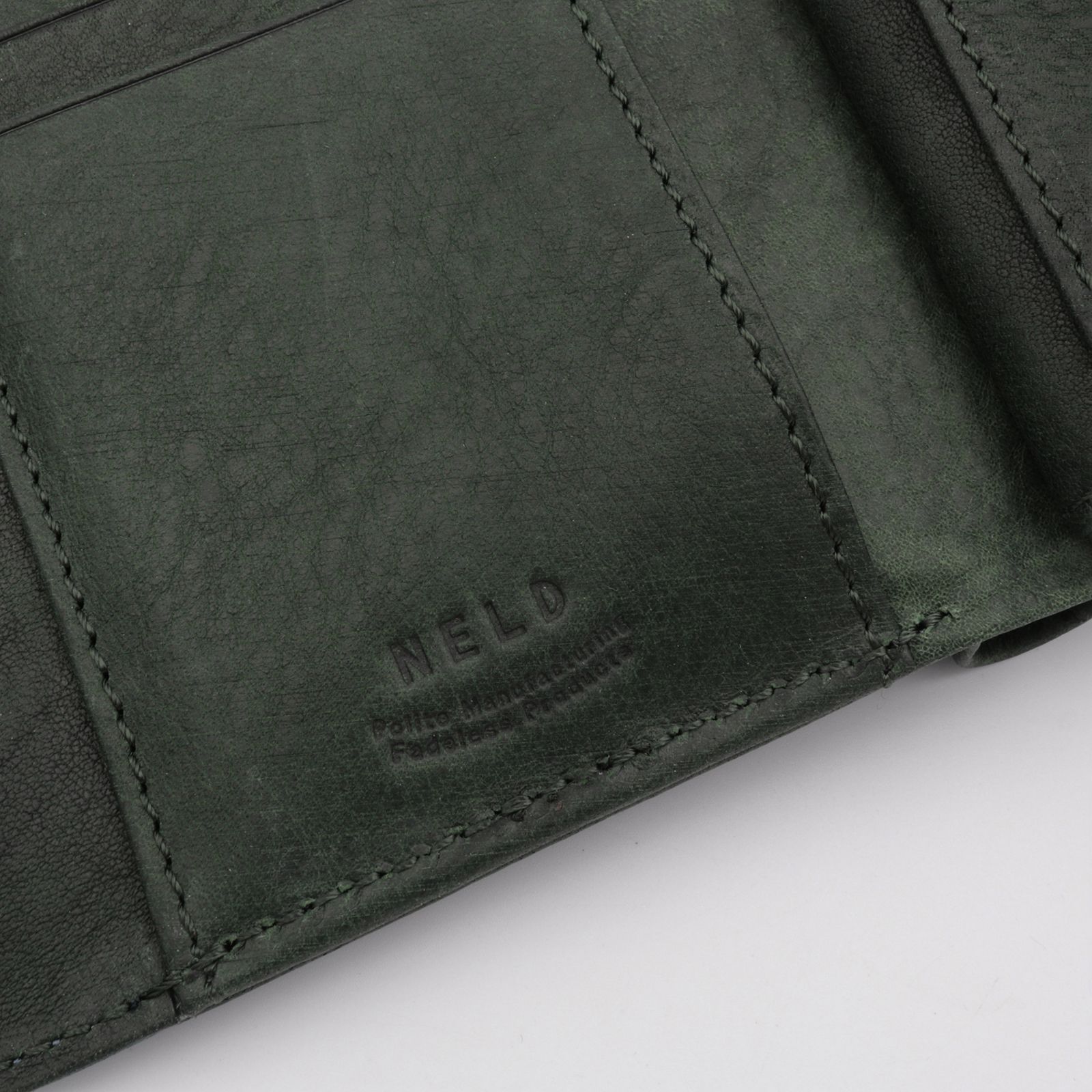 「PUFU」ミドル財布 グリーン