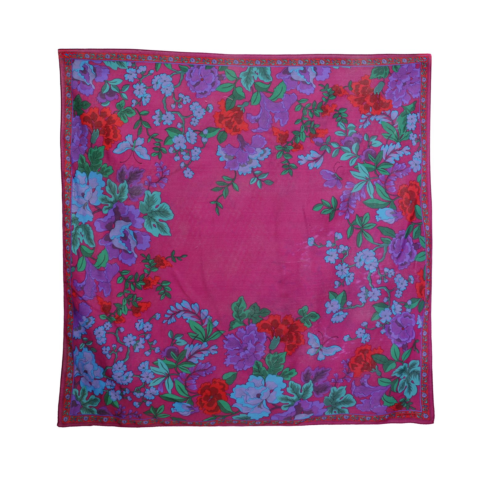 「フローラルガーデン」ヴィンテージスカーフ ヨーロッパ