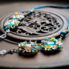 「tresor BIJOUX FLEUR」グラスチェーン/ネックレス