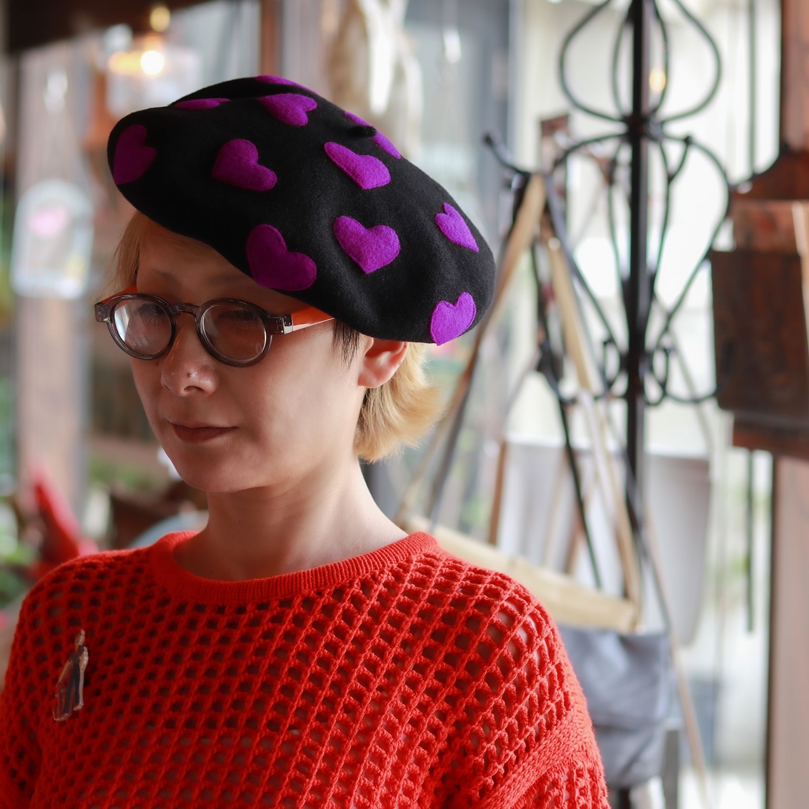 LAULHERE レディース ロレールハンチング帽子 羊革 フランス製 rep-hat_ll009-2023senecio