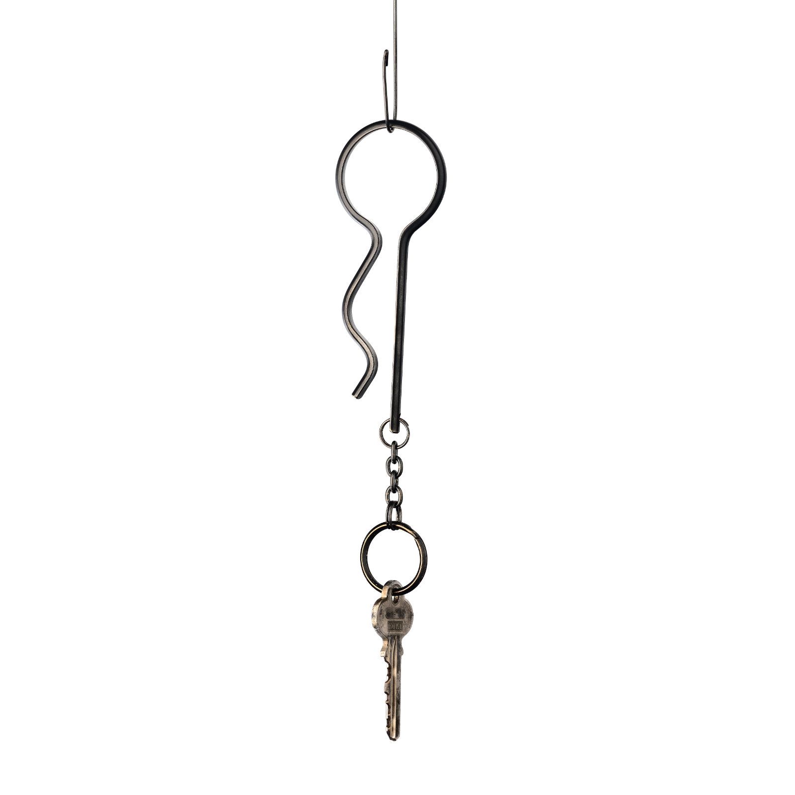 「SHORT SNAP KEY RING」キーリング ブラック