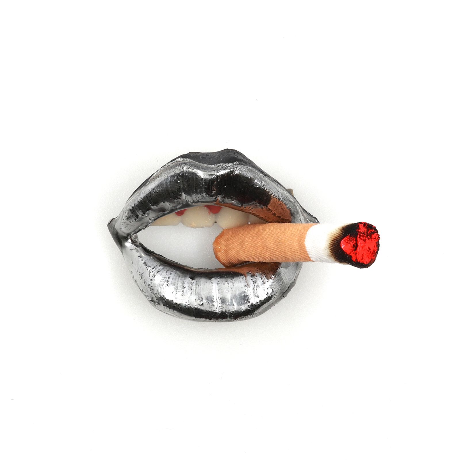 「LIPタバコ」ブローチ シルバー