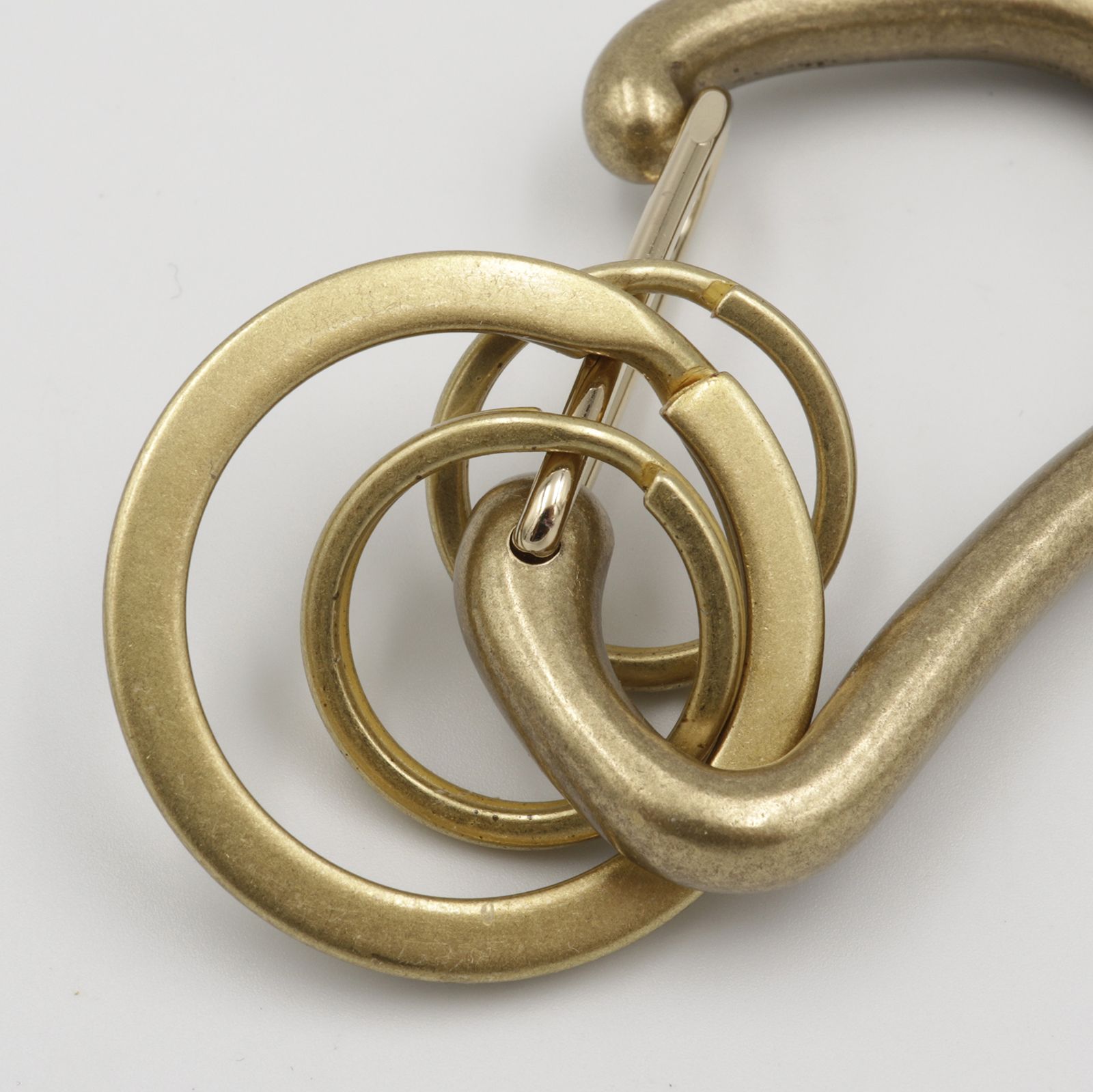 「BRASS KARABINER KEYRING」キーリング ゴールド