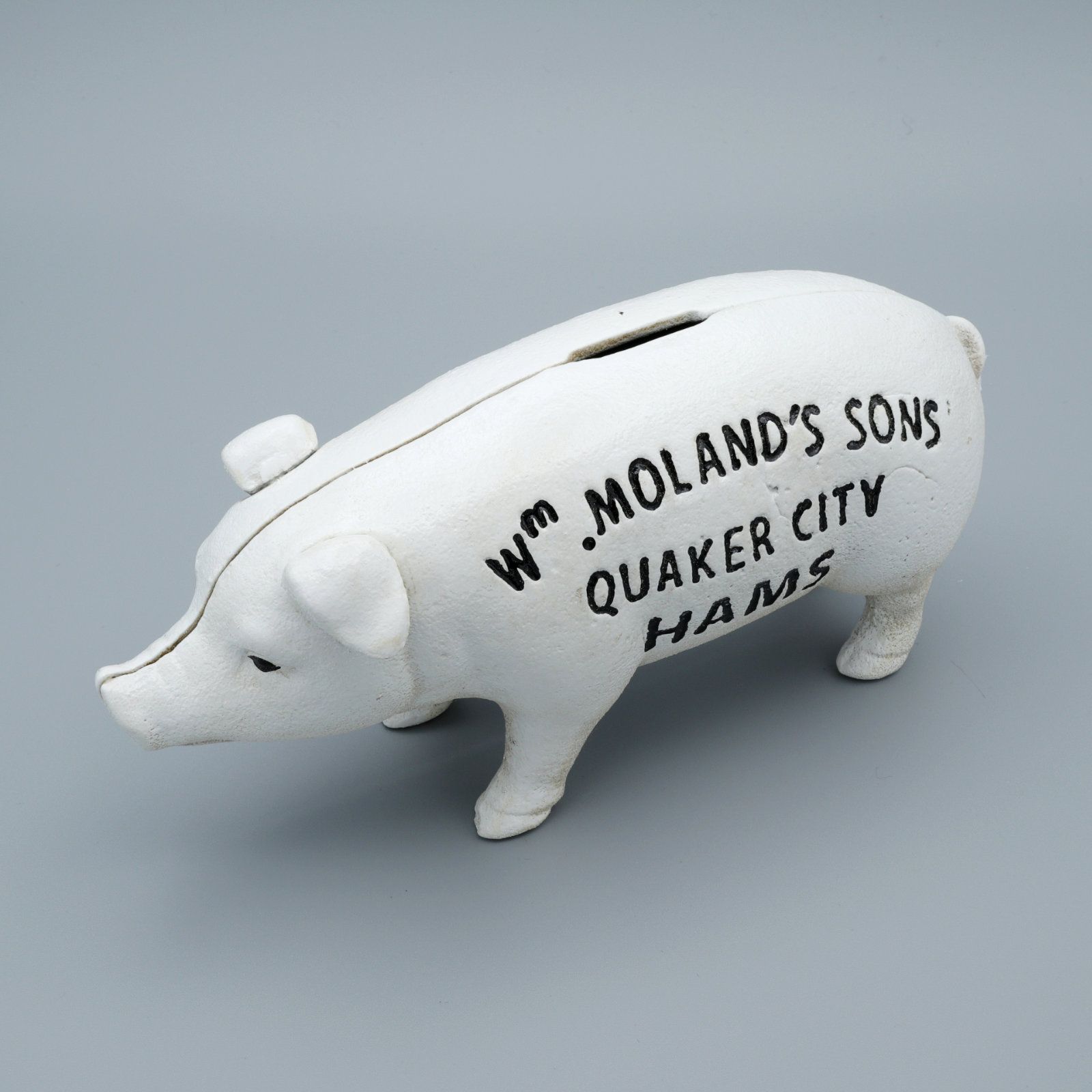 Hams Standing Pig Bank "White"