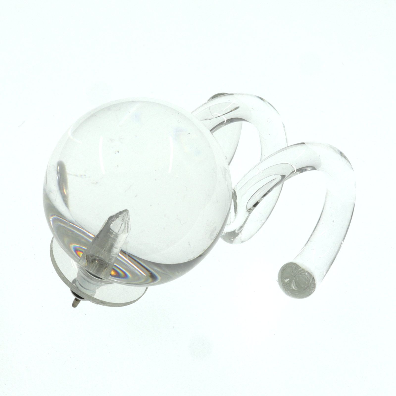 「New Spiral Glass」ピアス(片耳) クリア