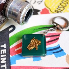 CALTEX  カルテックス ガソリンスタンド ブルボンキーホルダー