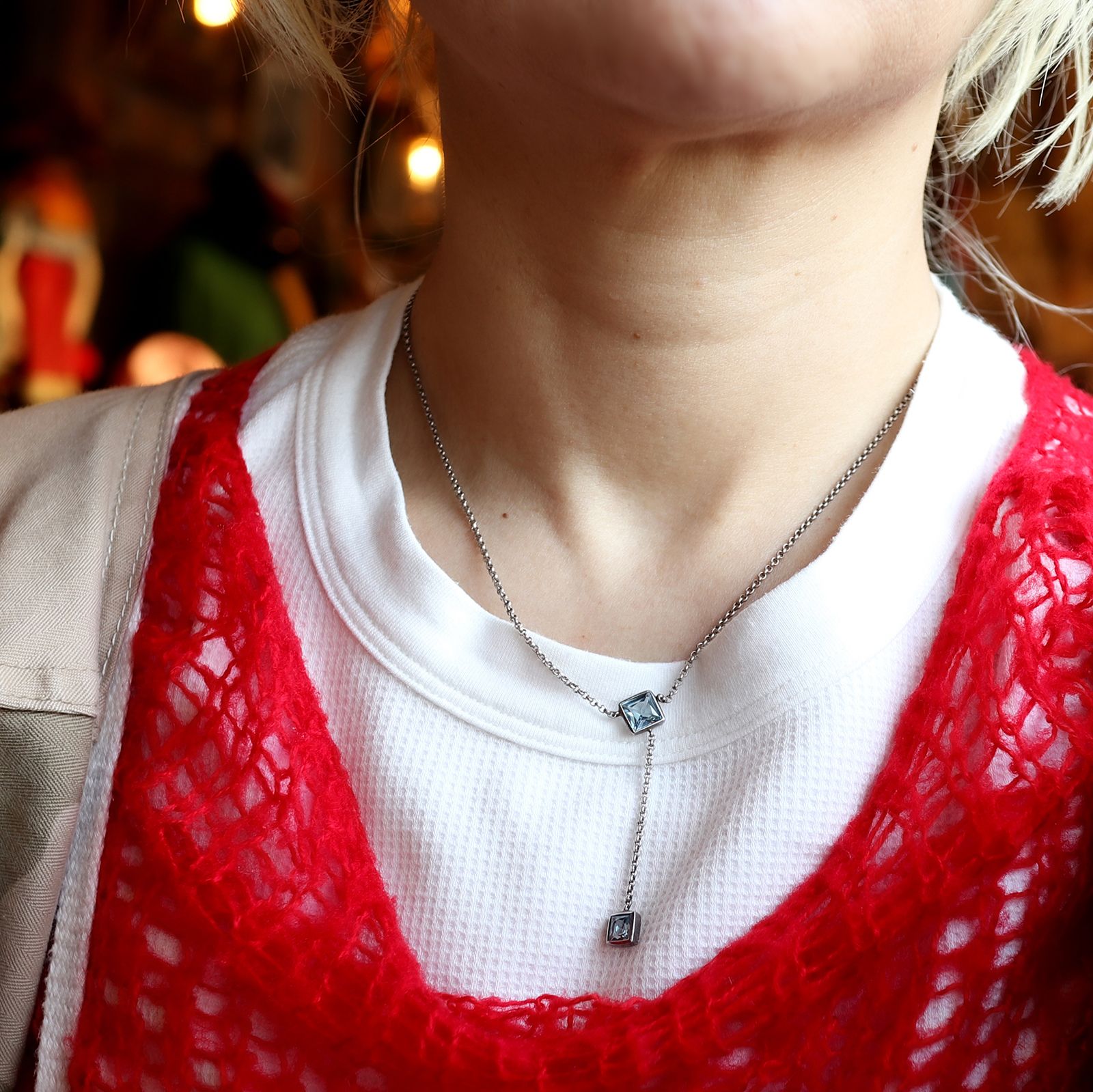 「ブルートパーズ」ネックレス ヨーロッパ silver925