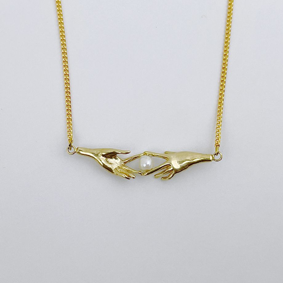<限定再入荷> Lien necklace 【Aquvii × corne】 -brass-