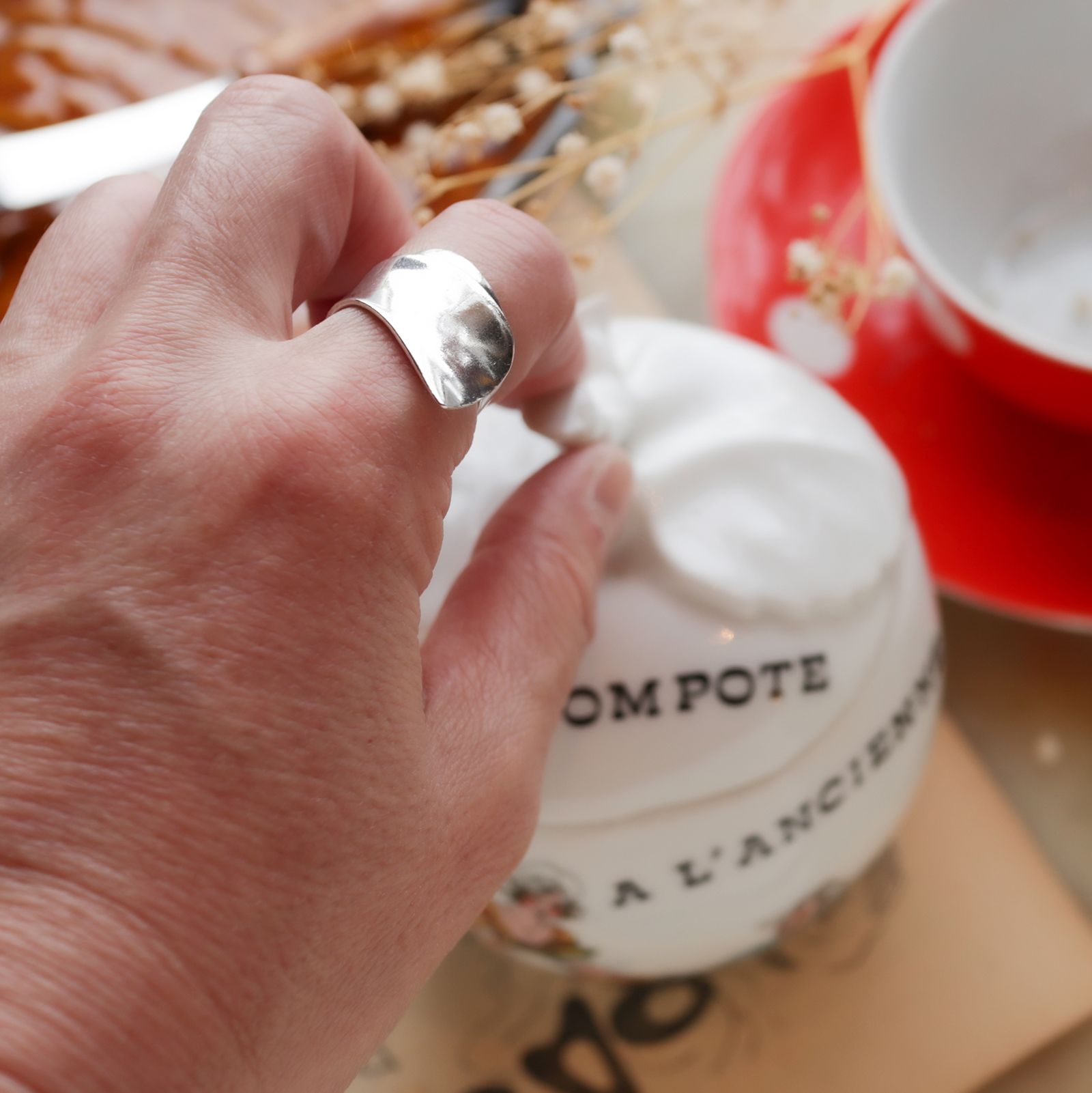 「スラントフォーム」リング silver925 ヨーロッパ