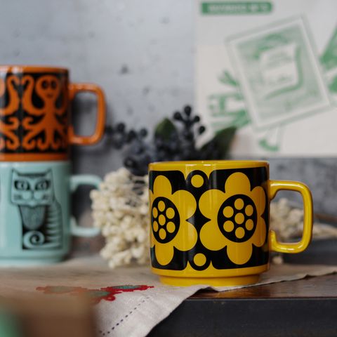 HORNSEA Mug "Geo Flower Yellow" Magpie x HORNSEA