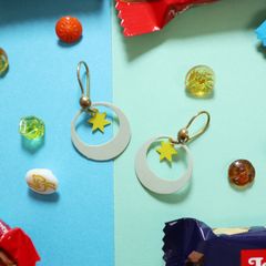 「60s ドロップスター」 イエロー ピアス イギリス