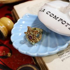 「ストリームラインフローラル」デッドストックリング イギリス