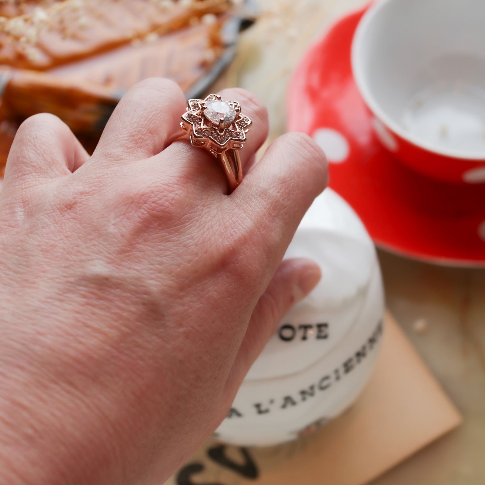 「トゥインクルフラワー」デッドストックリング イギリス