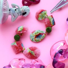 「TRIBO 3連」イヤリング ピンク【collection de couleurs de sachikoism】