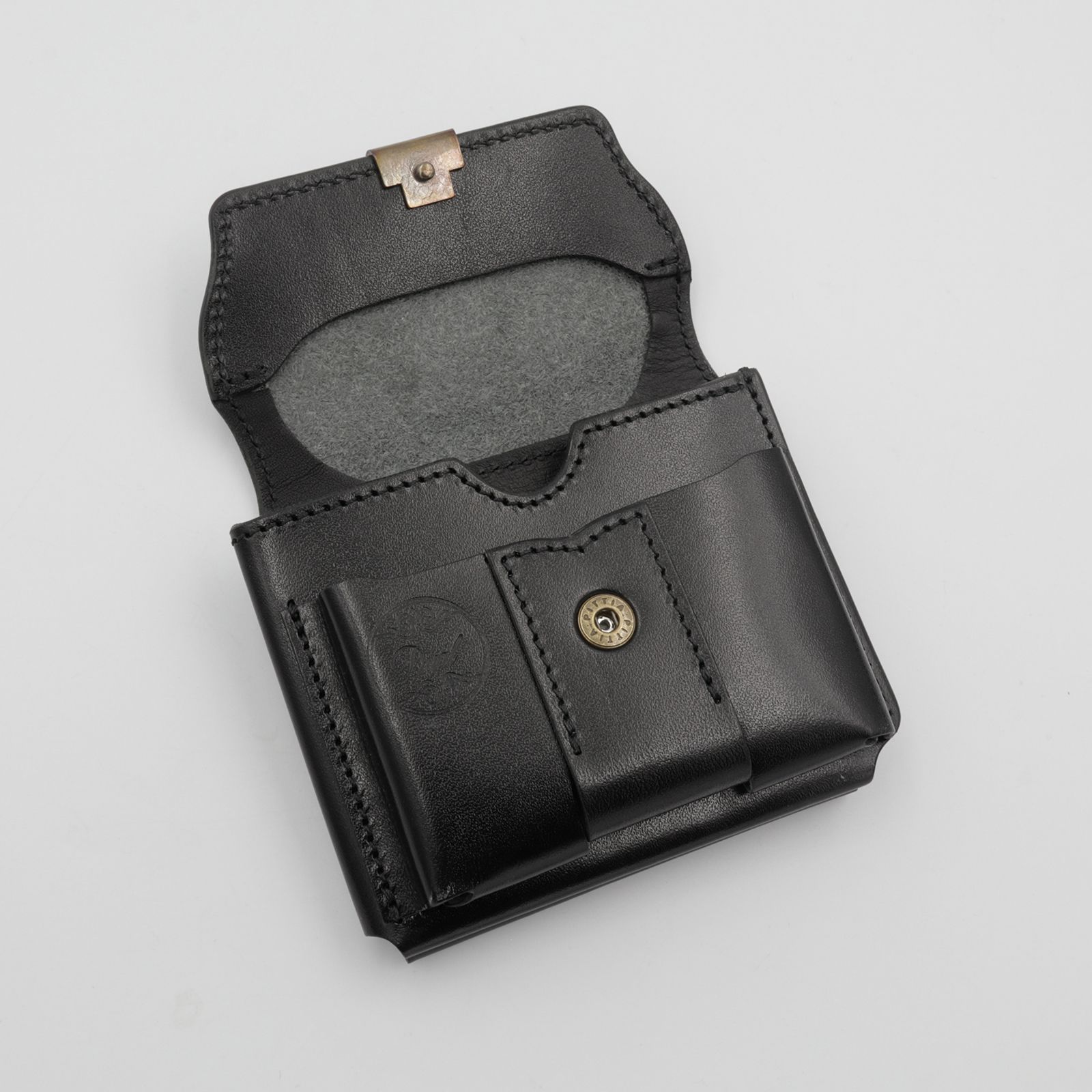 【Dual】ギャルソンコンパクトウォレット サドルプルアップ  ブラック