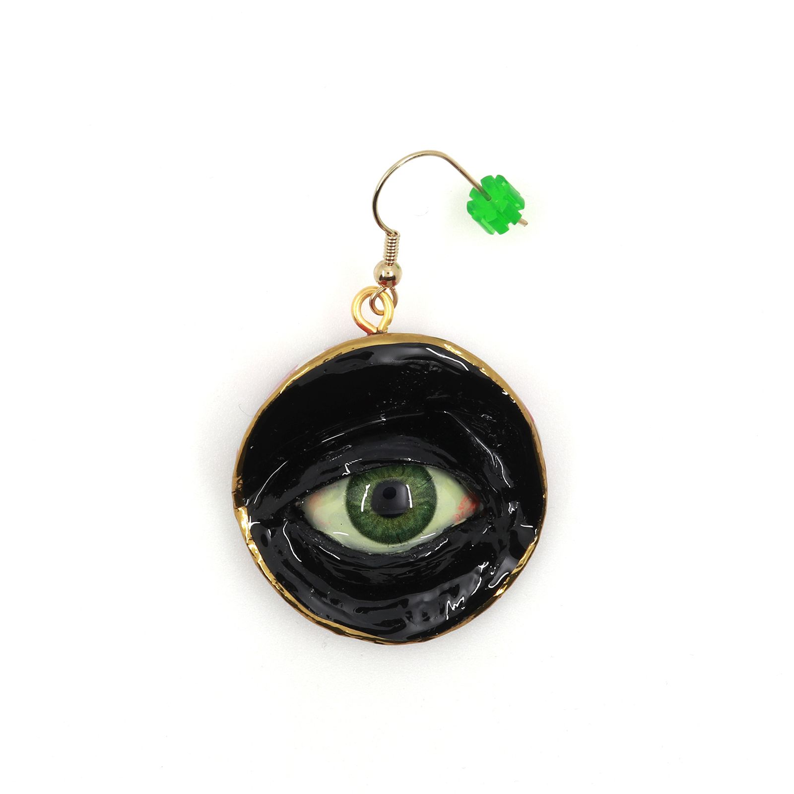 「目」ピアス（片耳） レッド×ブラックA