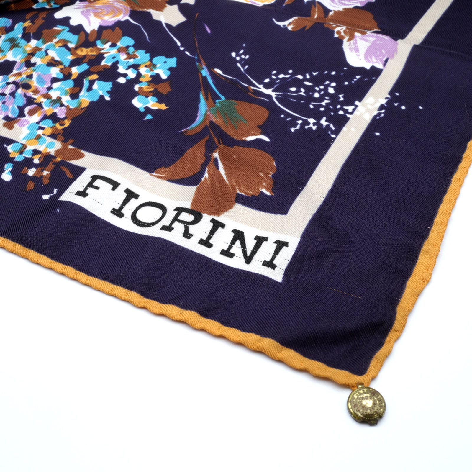 「小花ブーケ」ヴィンテージスカーフ FIORINI フランス