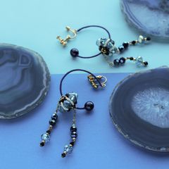 「かぼちゃ フープ」イヤリング ブルー【collection de couleurs de sachikoism】