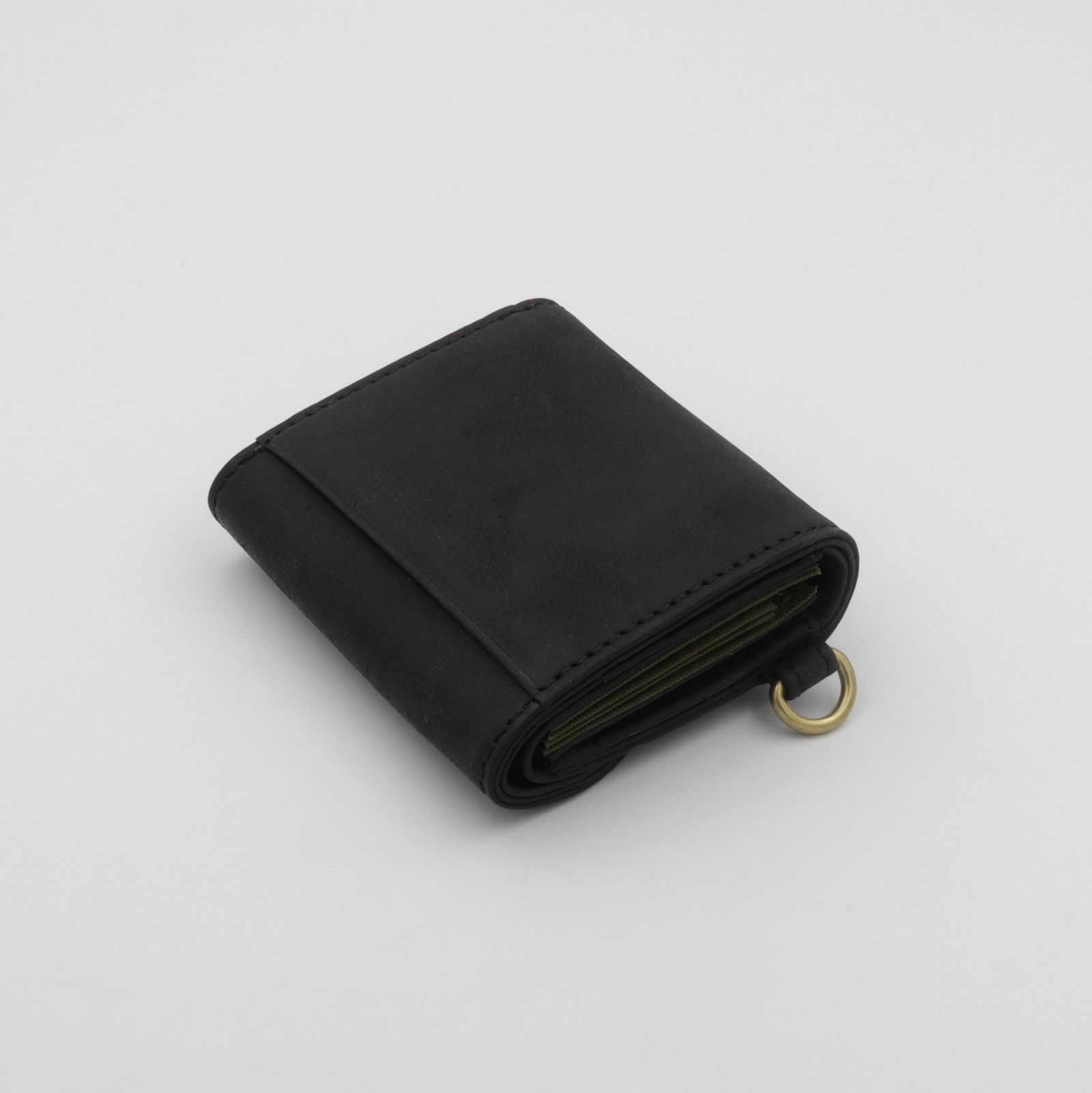 「PUFU」コンパクト財布 ブラック